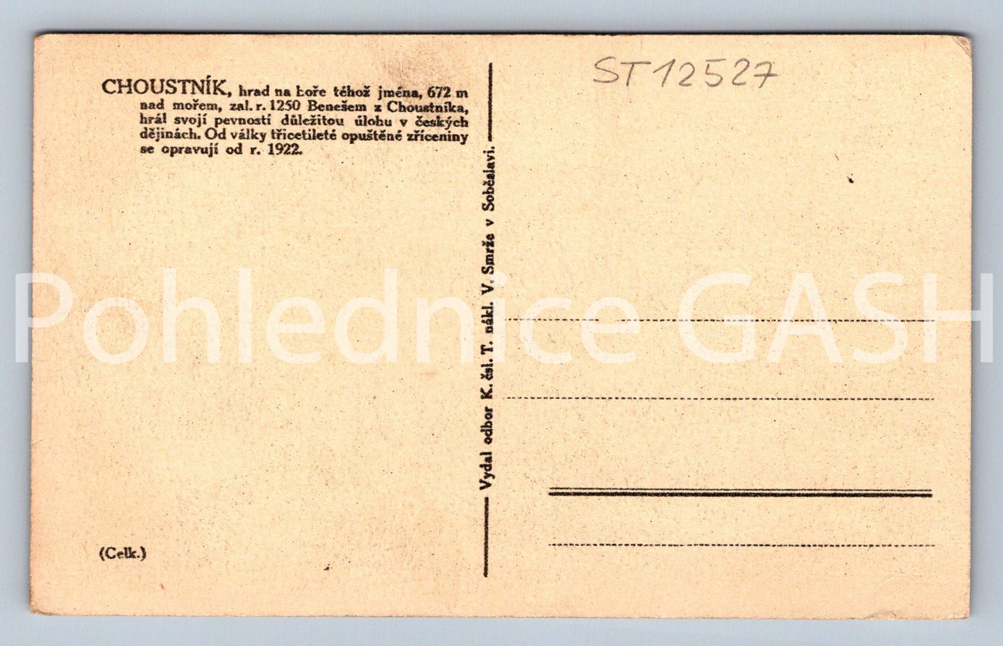 Pohlednice CHOUSTNÍK (ST12527)