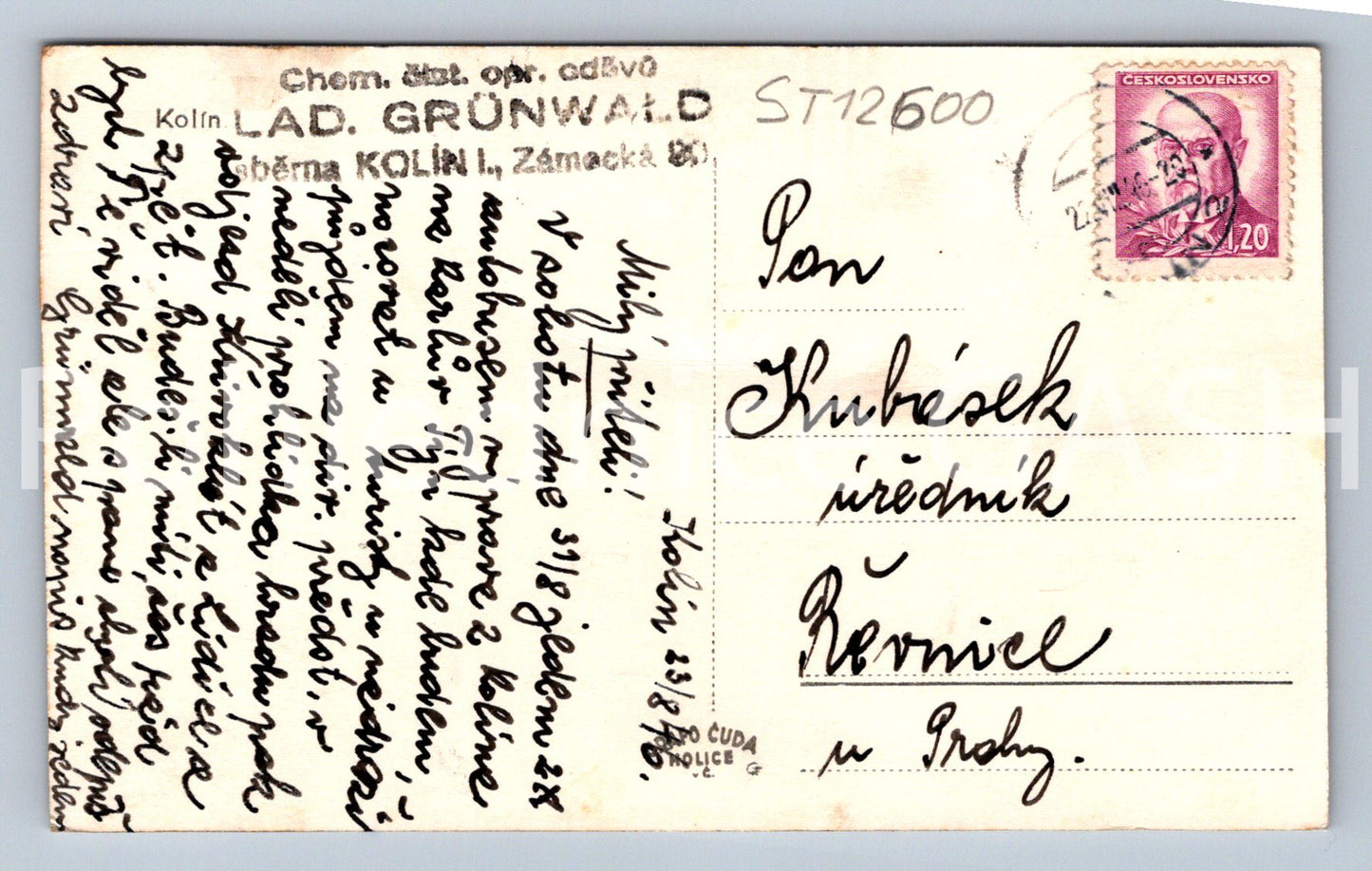 Pohlednice KOLÍN (ST12600)