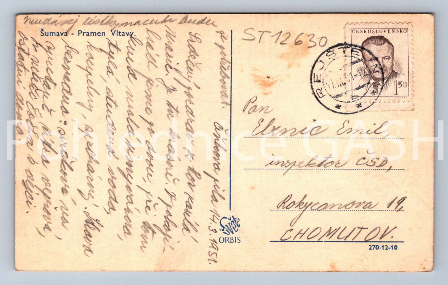 Pohlednice ŠUMAVA (ST12630)