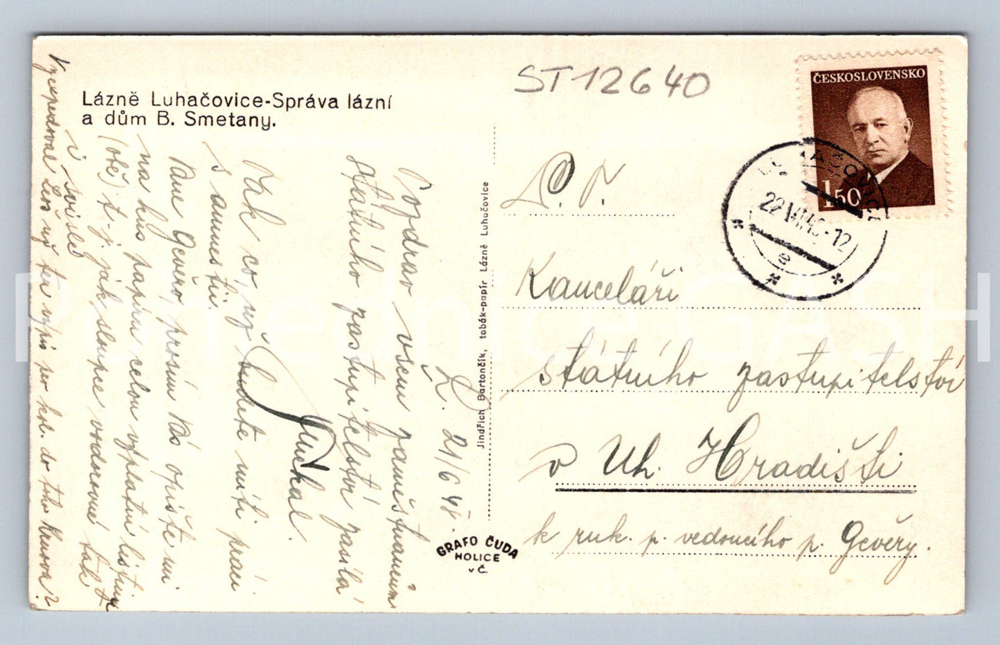 Postcard LÁZNĚ LUHAČOVICE (ST12640)