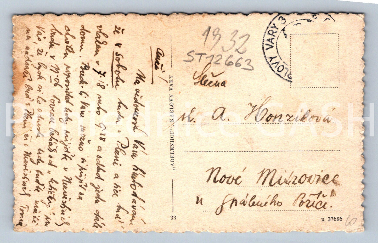 Postcard KARLOVY VARY (ST12663)