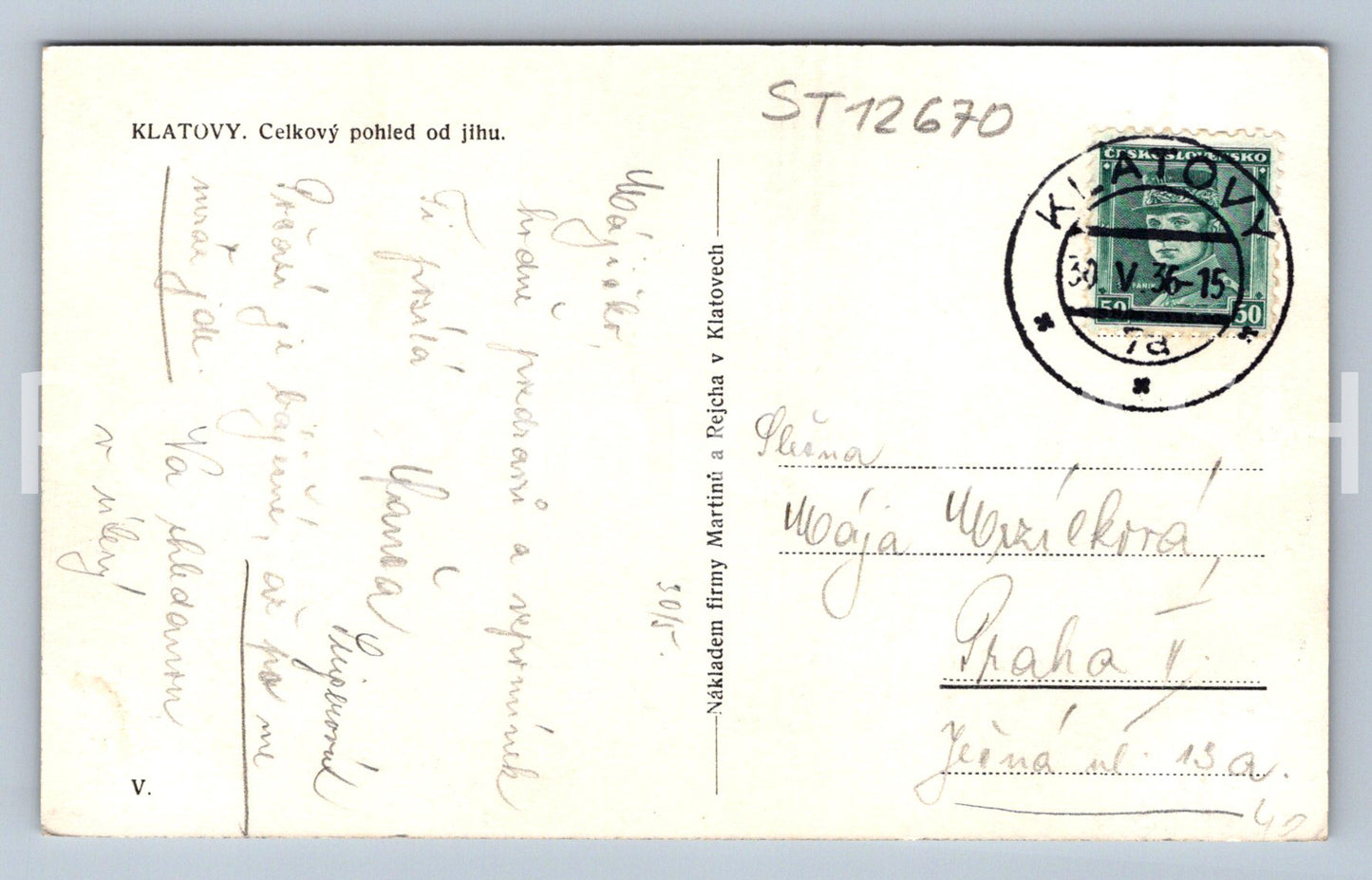 Pohlednice KLATOVY (ST12670)