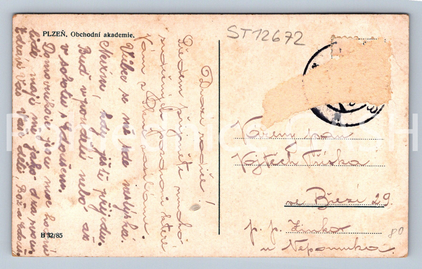 Postcard PILSEN (ST12672)