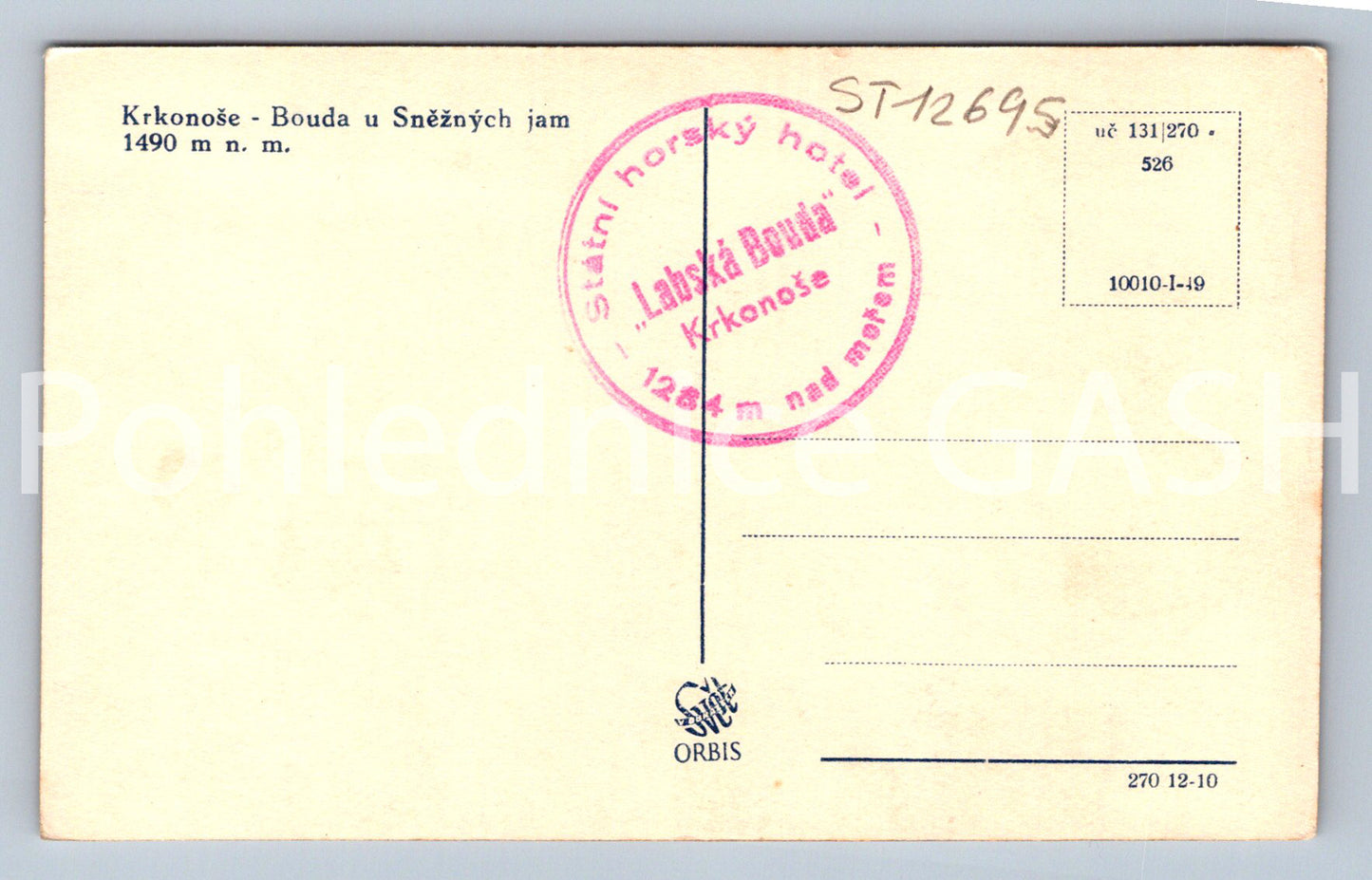 Pohlednice KRKONOŠE (ST12695)