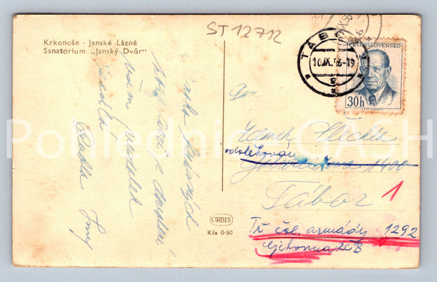Pohlednice KRKONOŠE - JANSKÉ LÁZNĚ (ST12712)