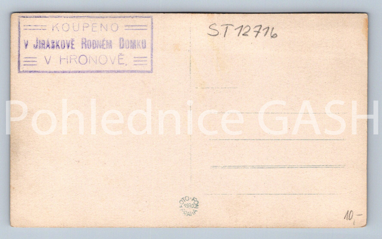 Pohlednice HRONOV - JIRÁSKŮV RODNÝ DOMEK (ST12716)