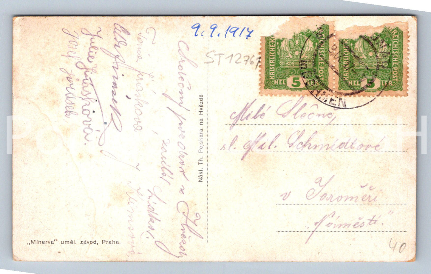 Pohlednice POZDRAVA Z HVĚZDY U POLICE NAD METUJÍ (ST12761)