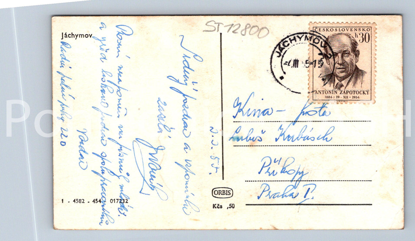 Postcard JÁCHYMOV (ST12800)