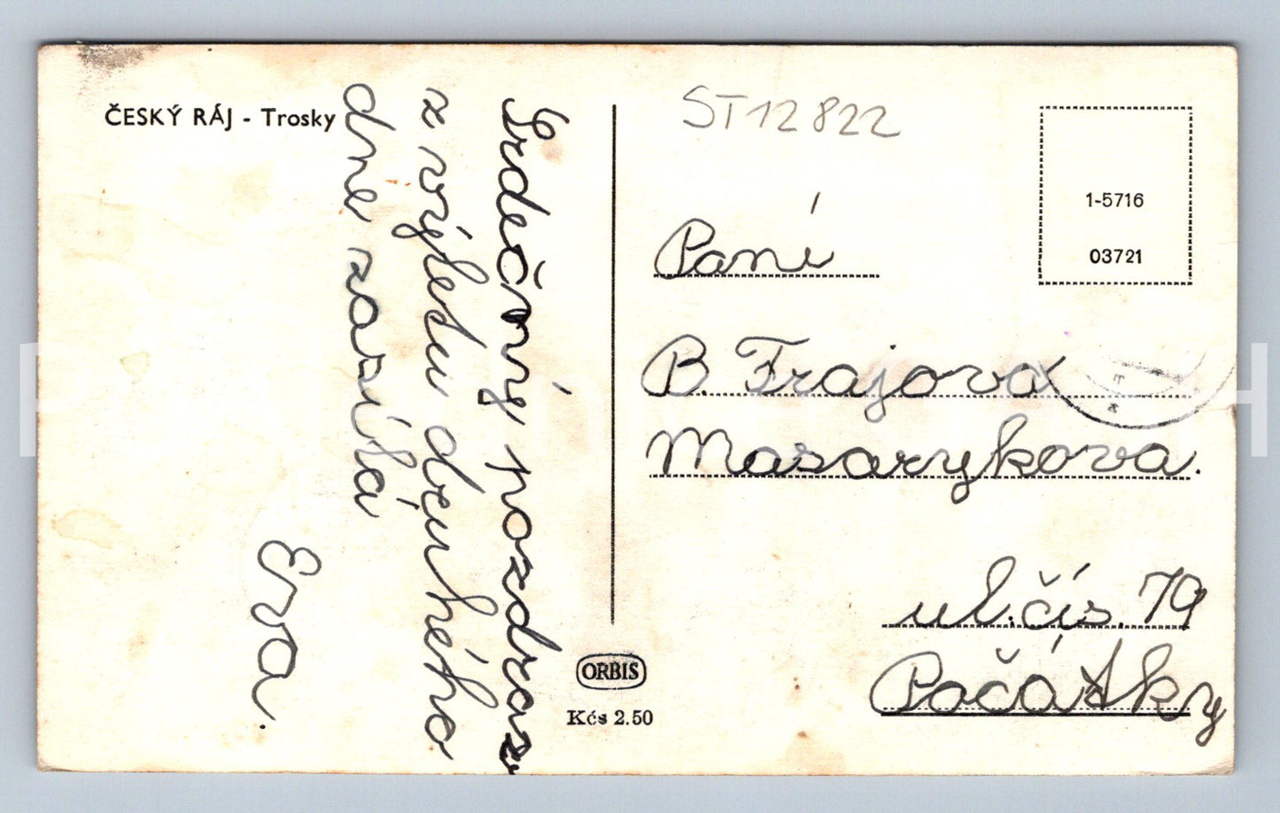 Pohlednice ČESKÝ RÁJ - TROSKY (ST12822)