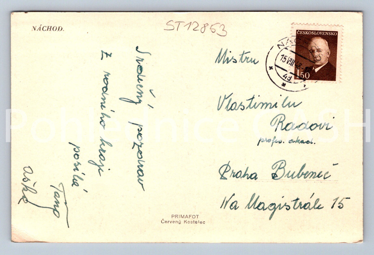 Postcard NÁCHOD (ST12853)