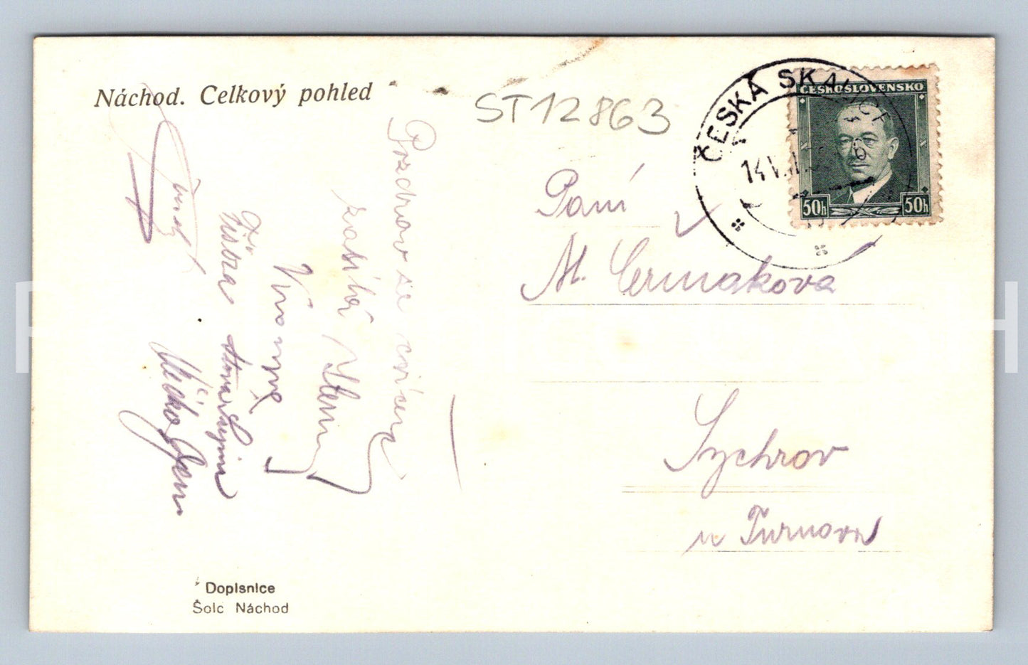 Pohlednice NÁCHOD (ST12863)