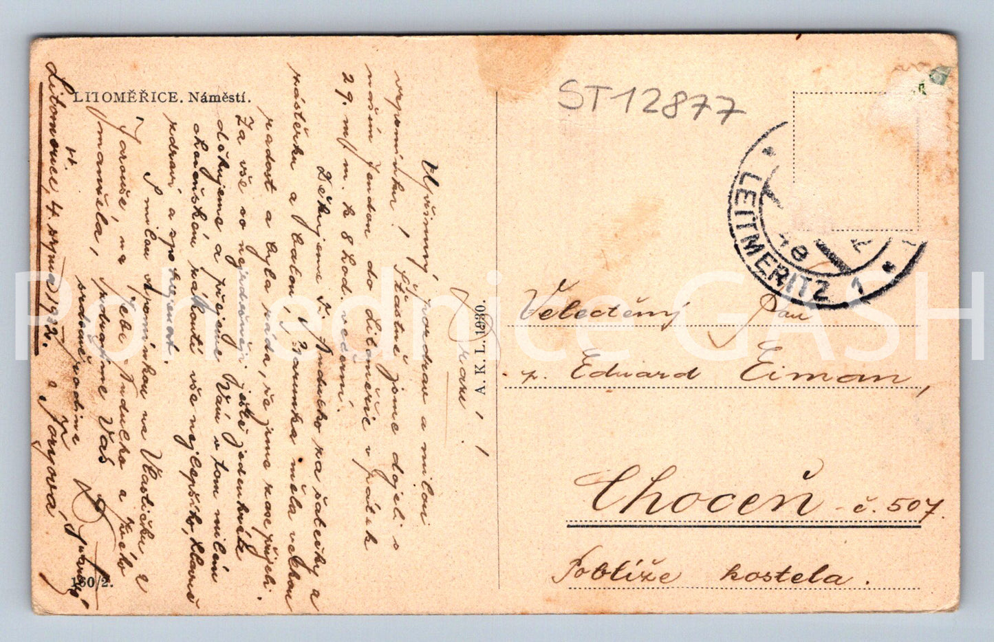 Postcard LITOMĚŘICE (ST12877)