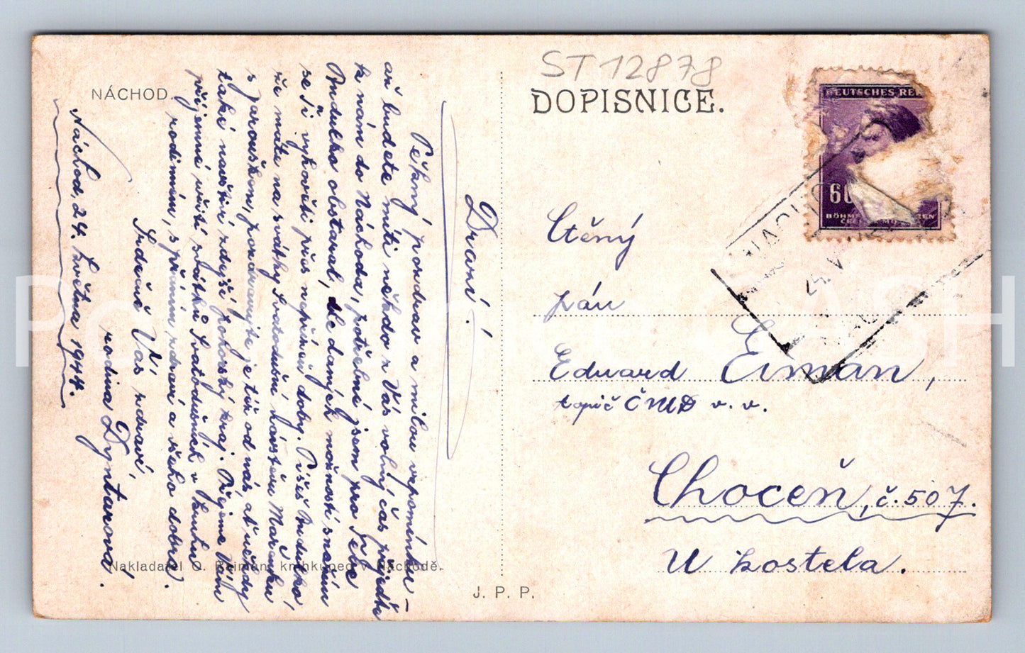 Postcard NÁCHOD (ST12878)