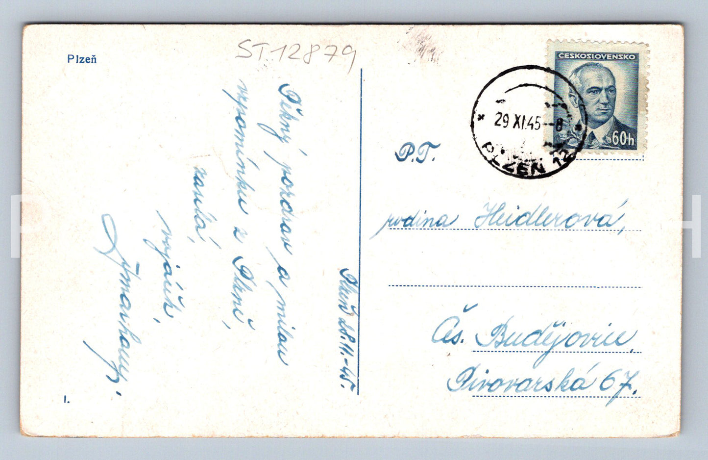 Postcard PILSEN (ST12879)