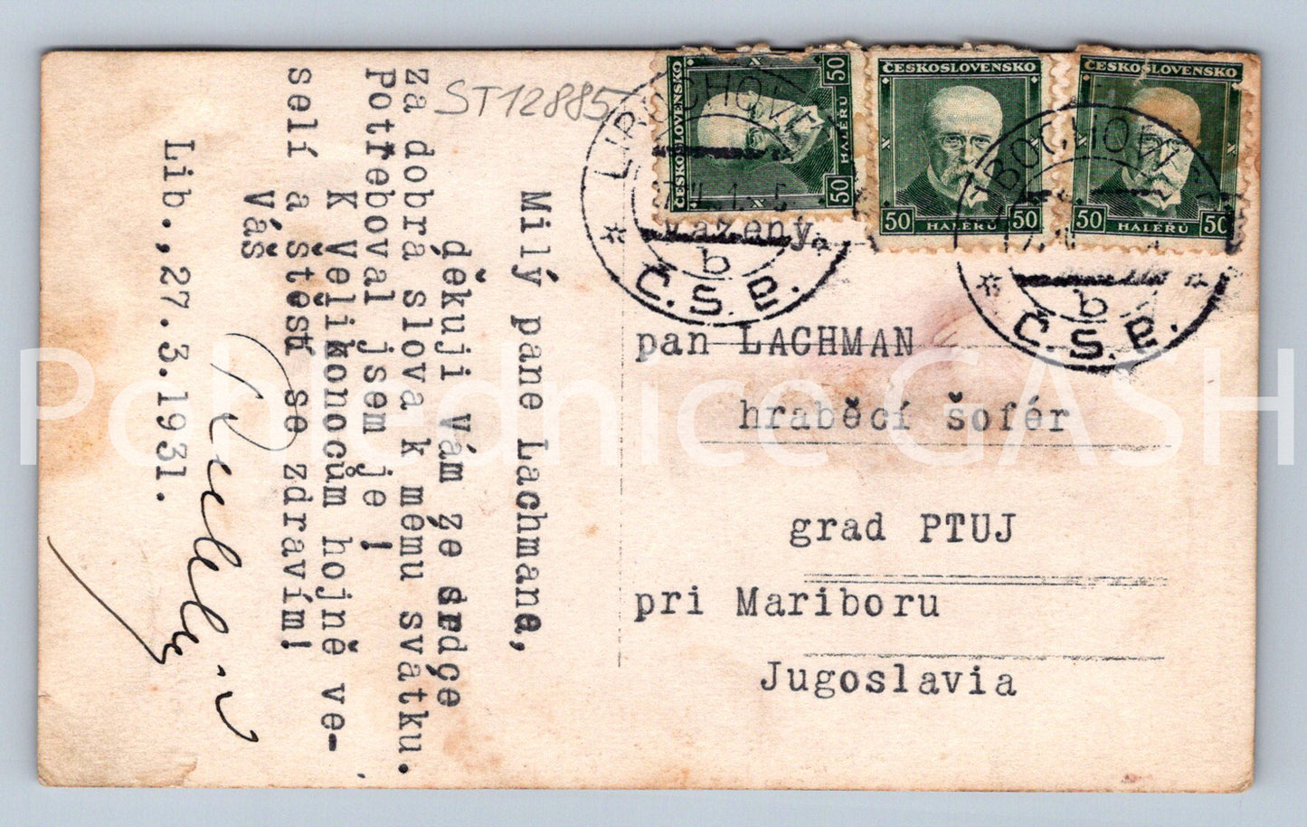 Postcard LIPOCHOVICE (ST12885)