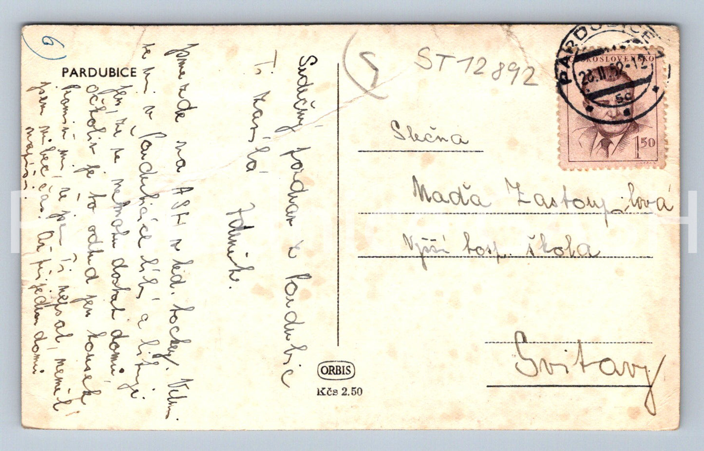 Postcard PARDUBICE (ST12892)