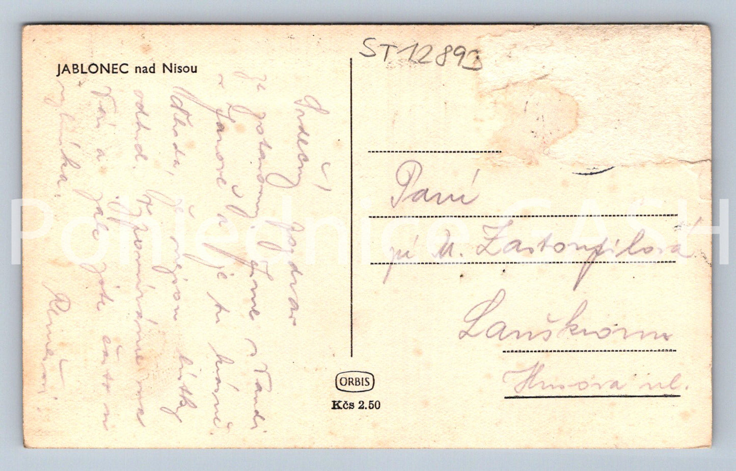 Postcard JABLONEC NAD NISOU (ST12893)