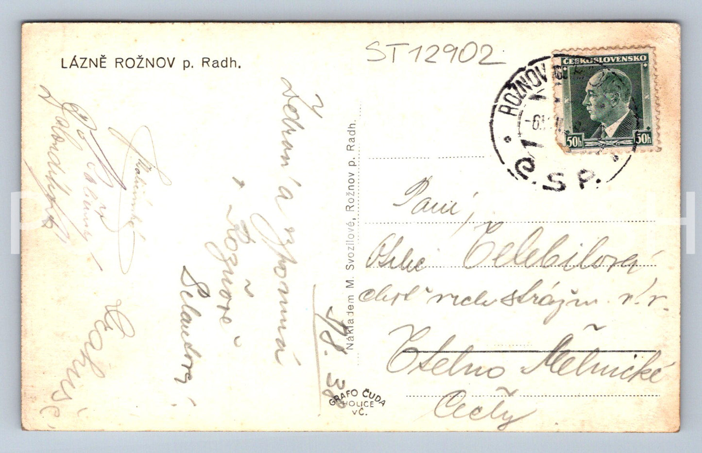 Pohlednice LÁZNĚ ROŽNOV POD RADHOŠTĚM (ST12902)