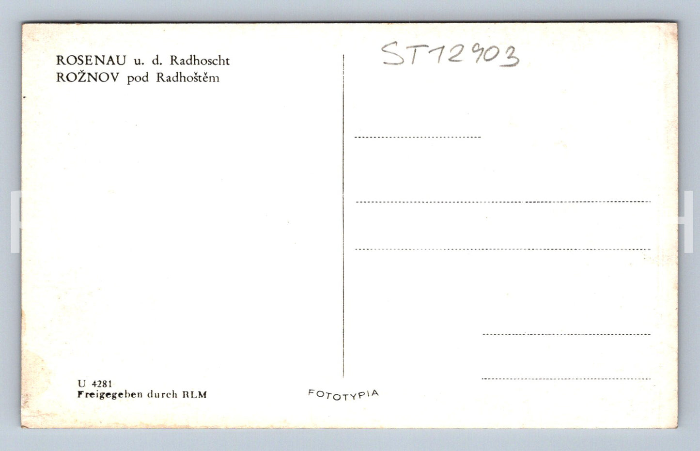 Pohlednice ROŽNOV POD RADHOŠTĚM (ST12903)