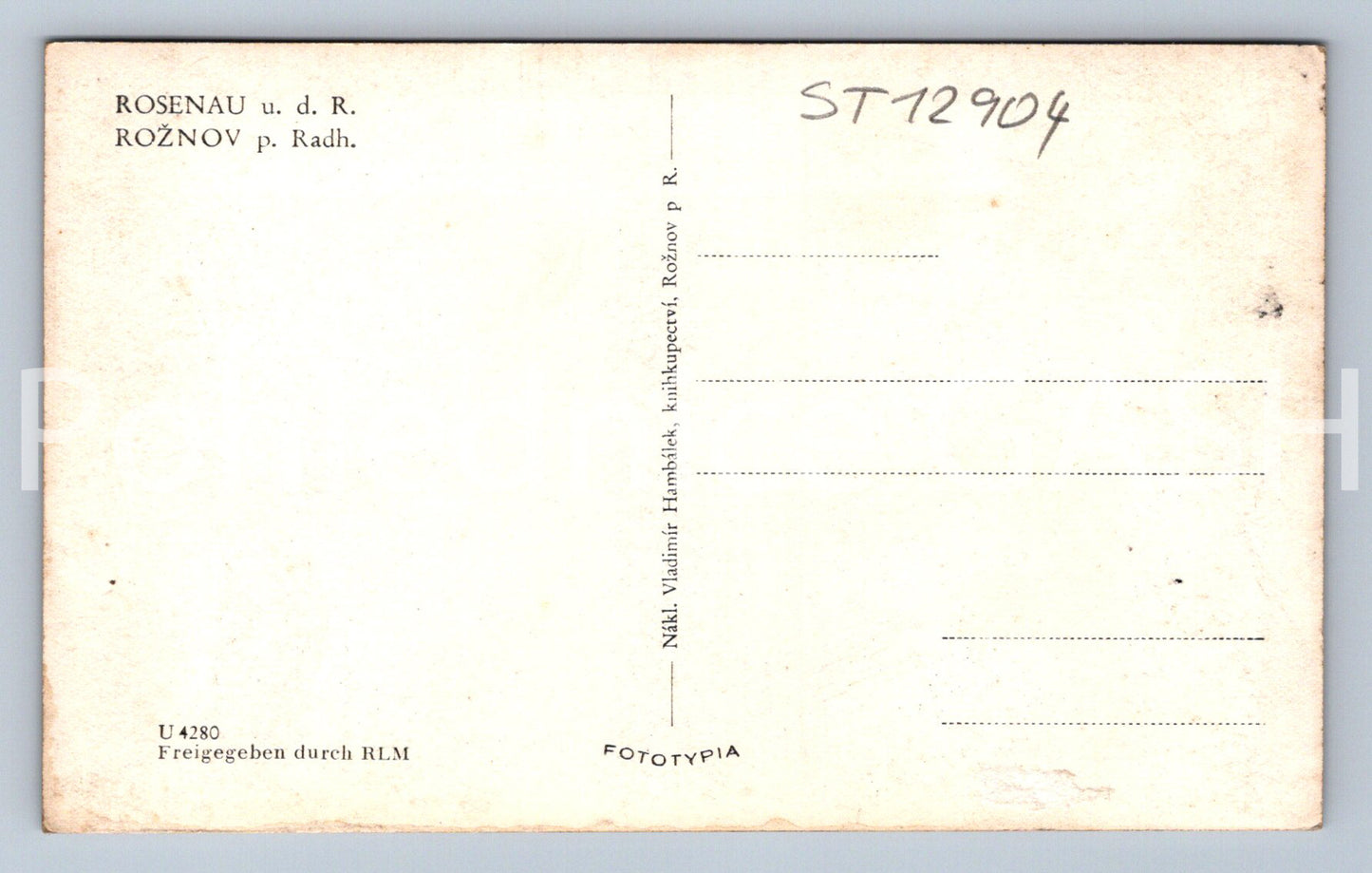 Pohlednice ROŽNOV POD RADHOŠTĚM (ST12904)