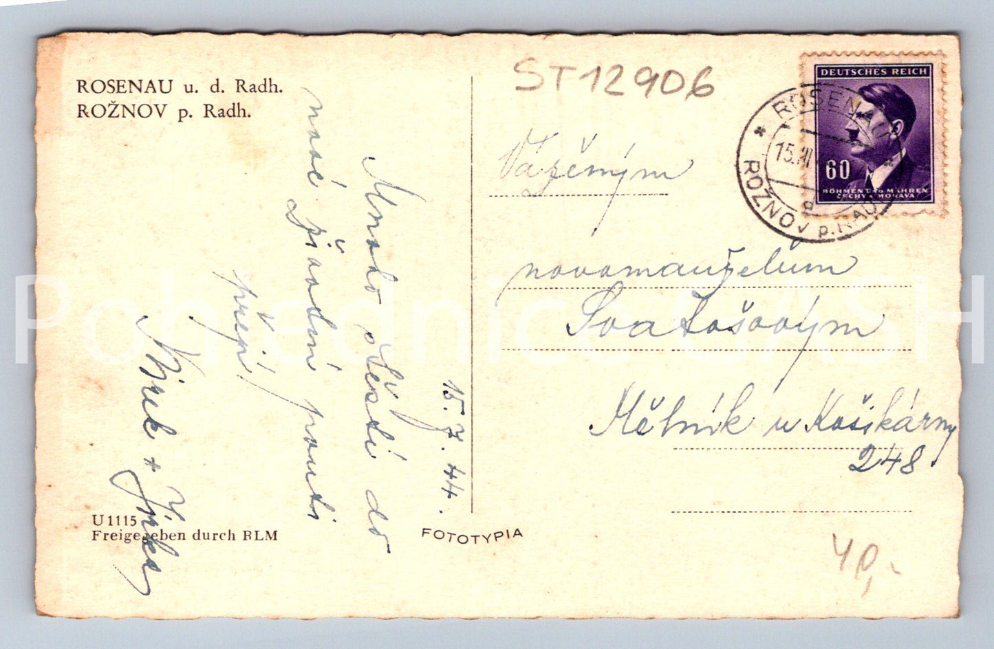 Pohlednice ROŽNOV POD RADHOŠTĚM (ST12906)