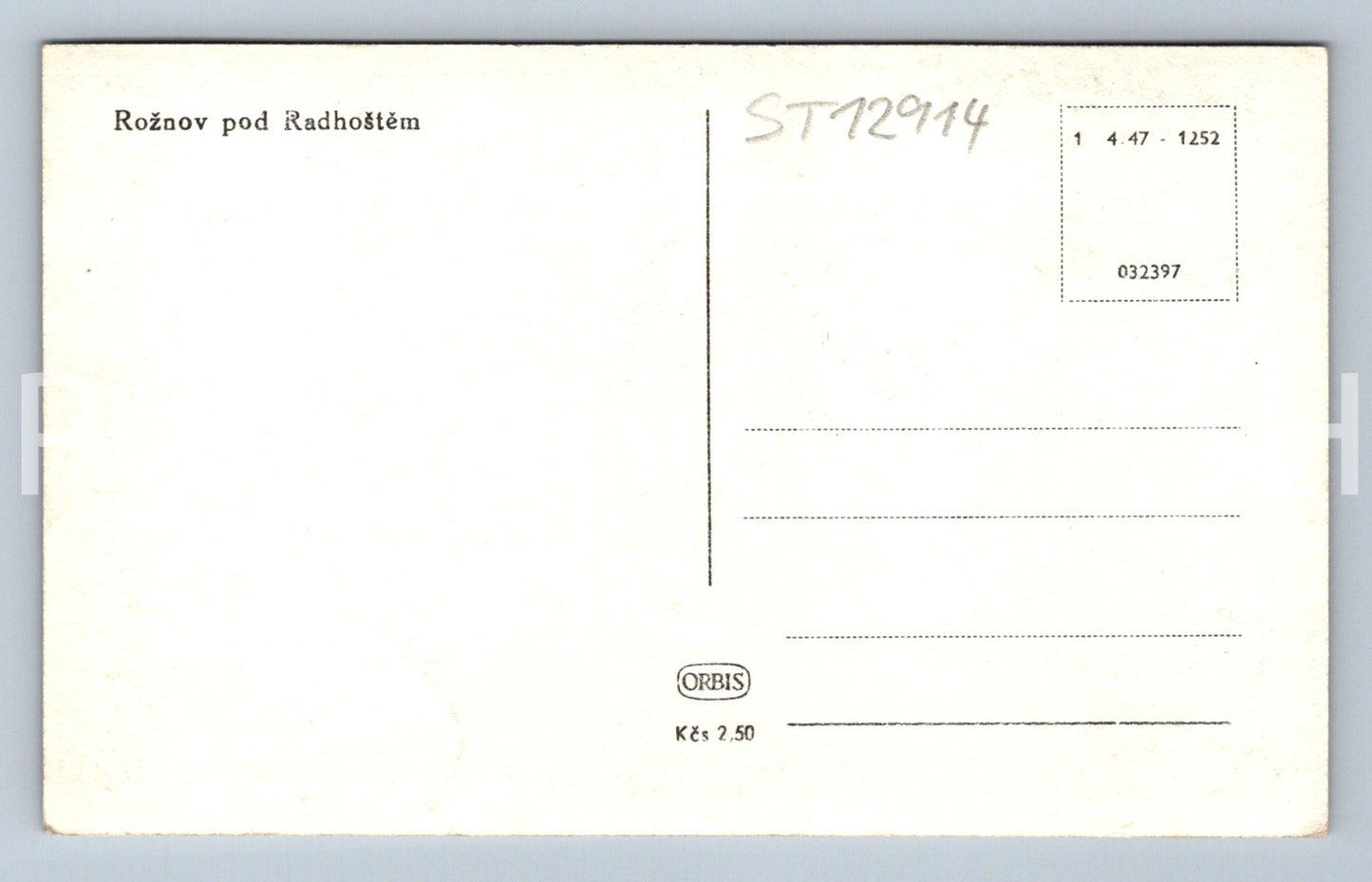 Postcard ROŽNOV POD RADHOŠTĚM (ST12914)