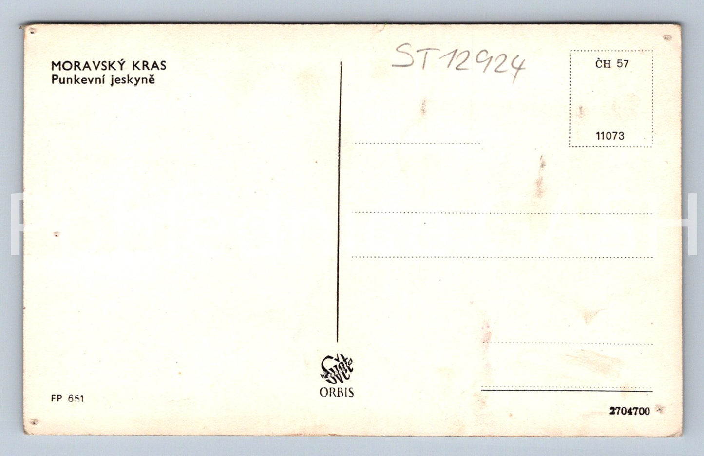 Postcard MORAVIAN KRAS (ST12924)