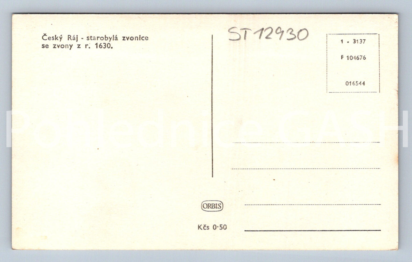 Pohlednice ČESKÝ RÁJ (ST12930)