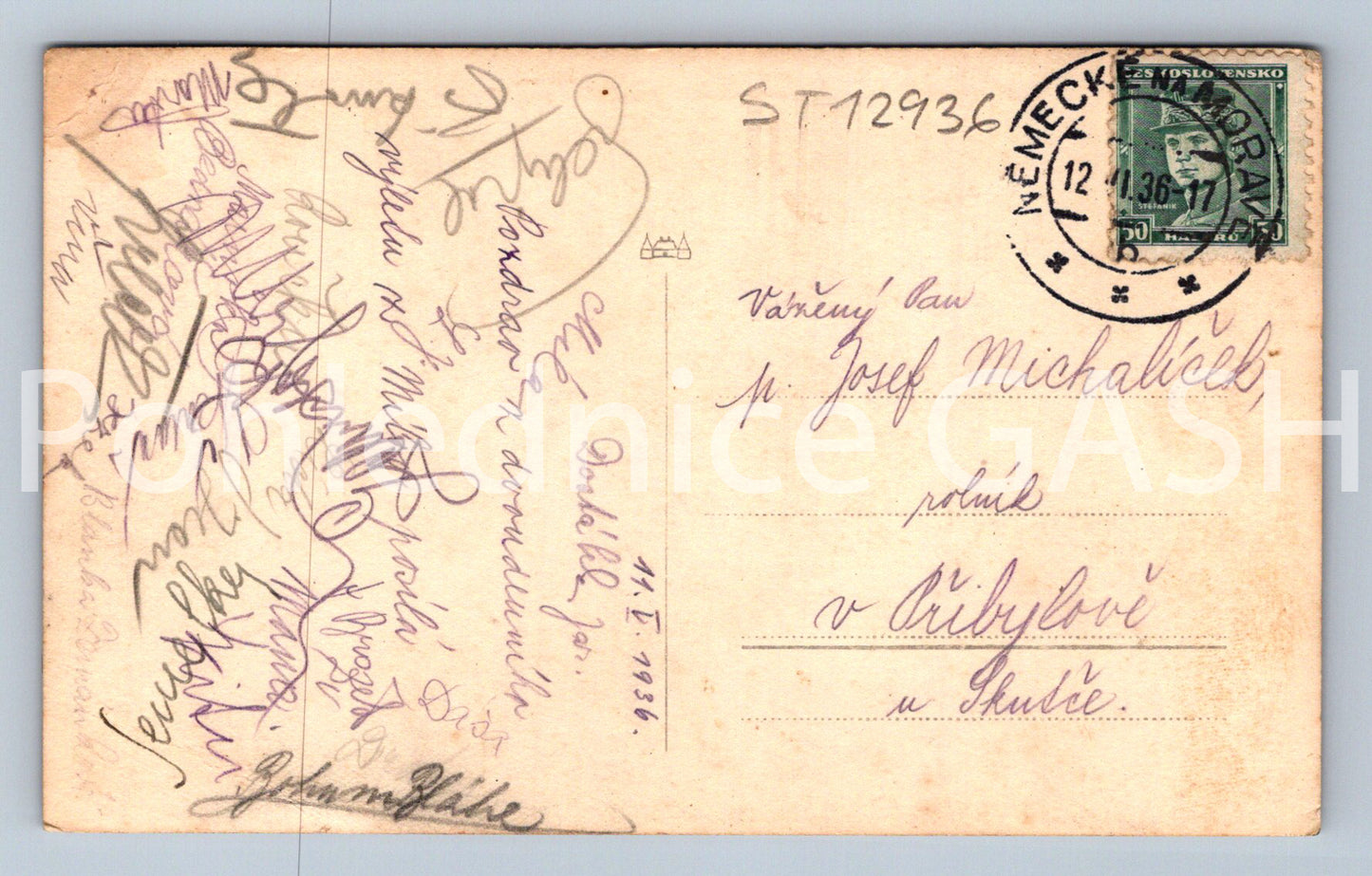 Pohlednice TURISTICKÝ HOTEL MILOVY (ST12936)