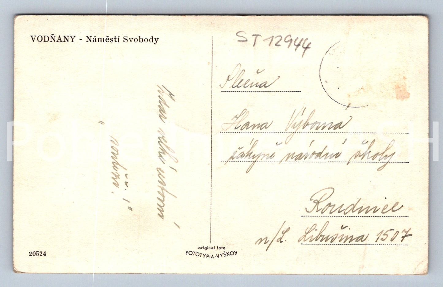 Pohlednice VODŇANY (ST12944)
