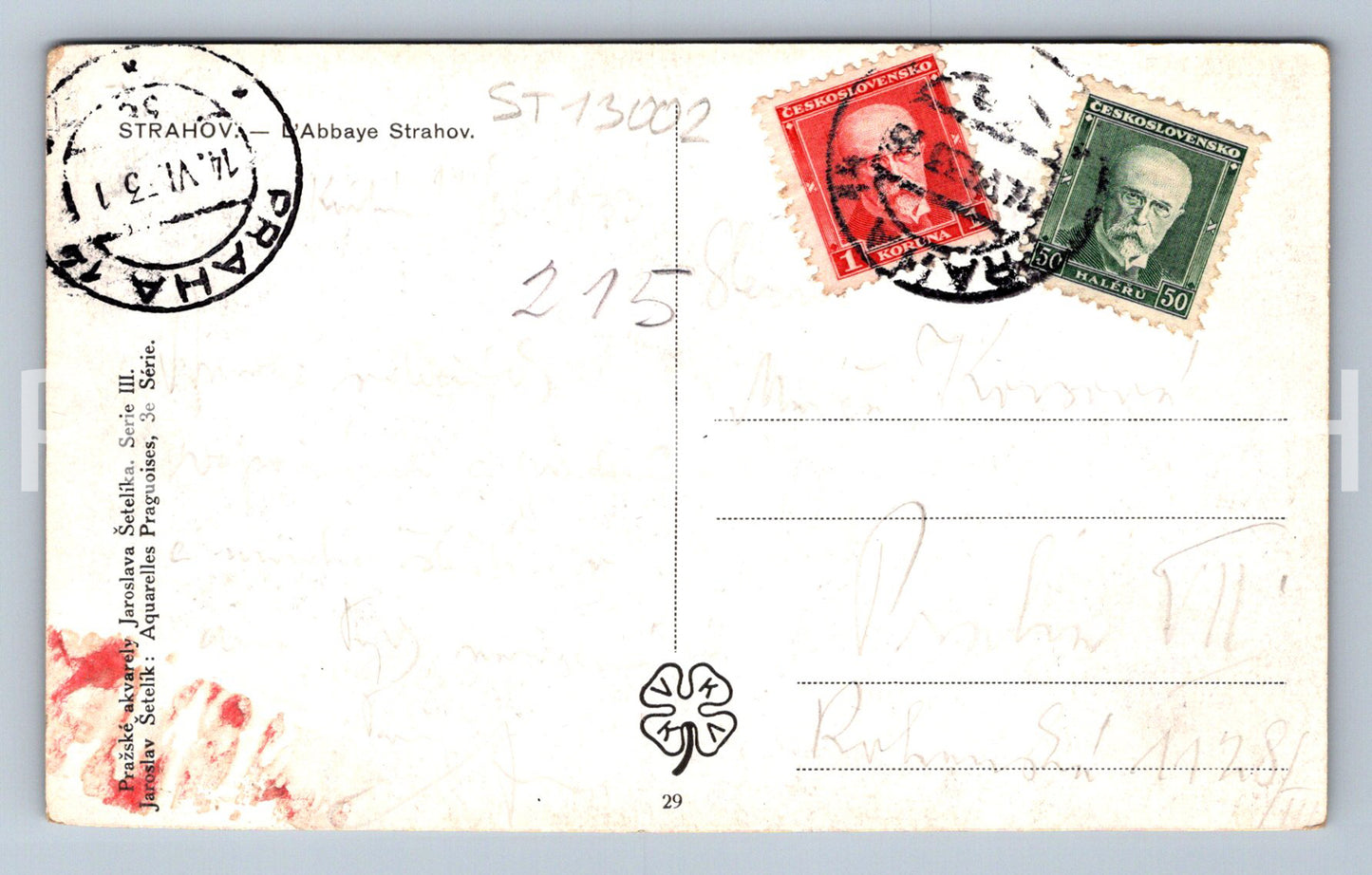 Postcard STRAHOV (ST13002)