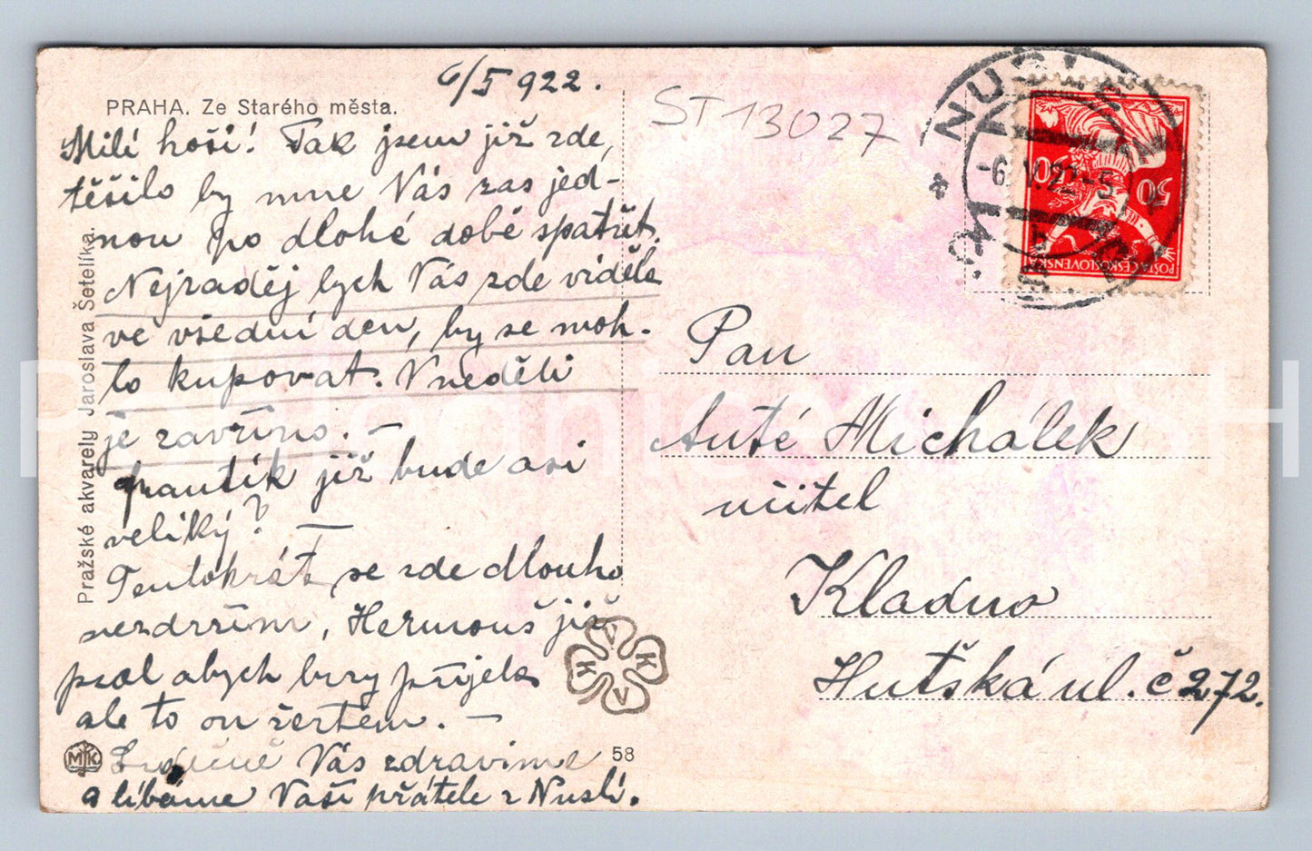 Postcard PRAGUE (ST13027)