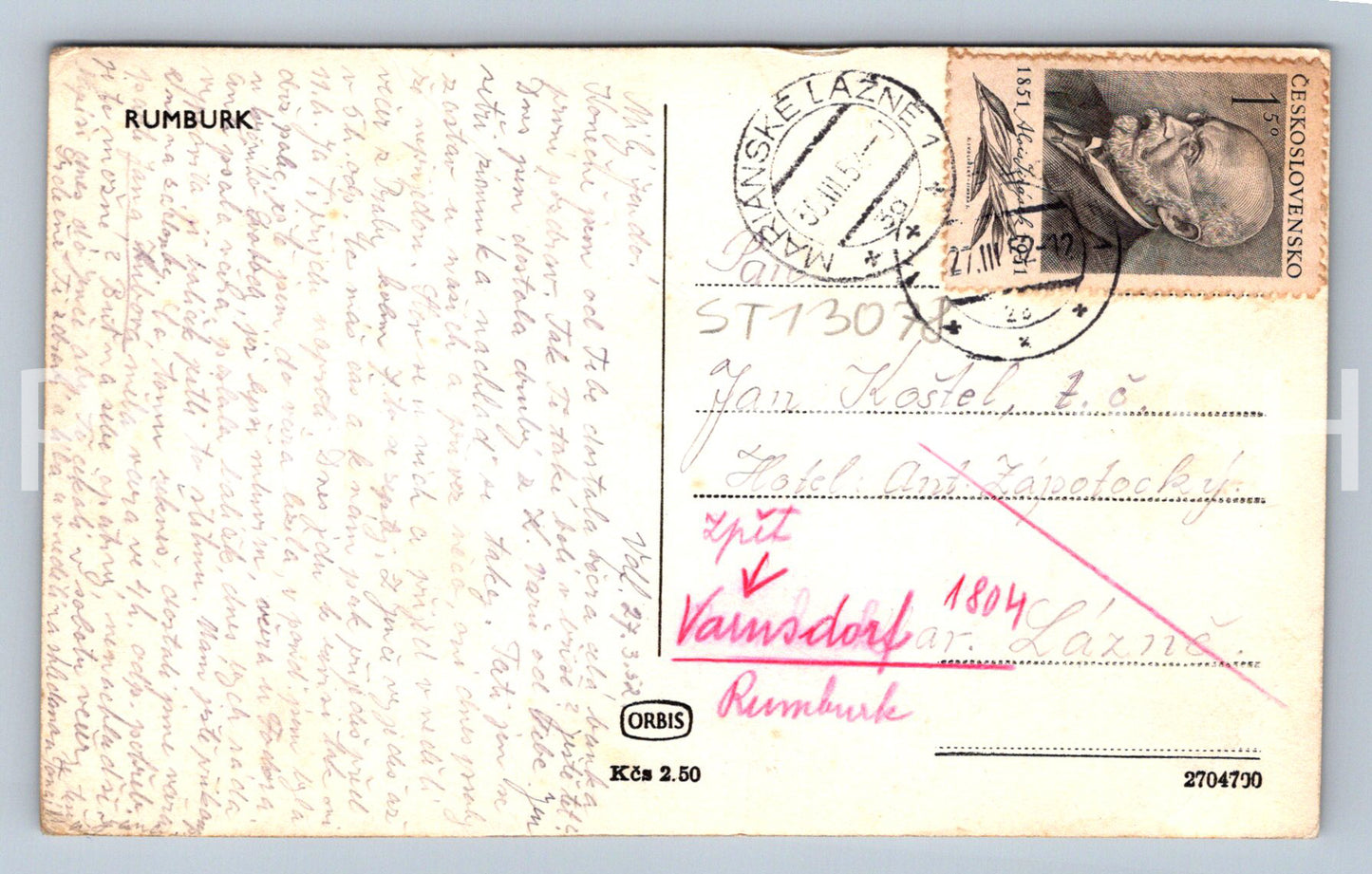 Pohlednice RUMBURK (ST13078)