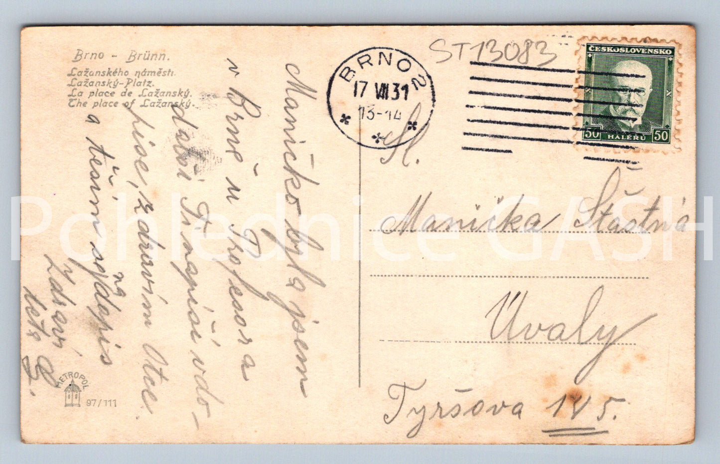 Pohlednice BRNO (ST13083)