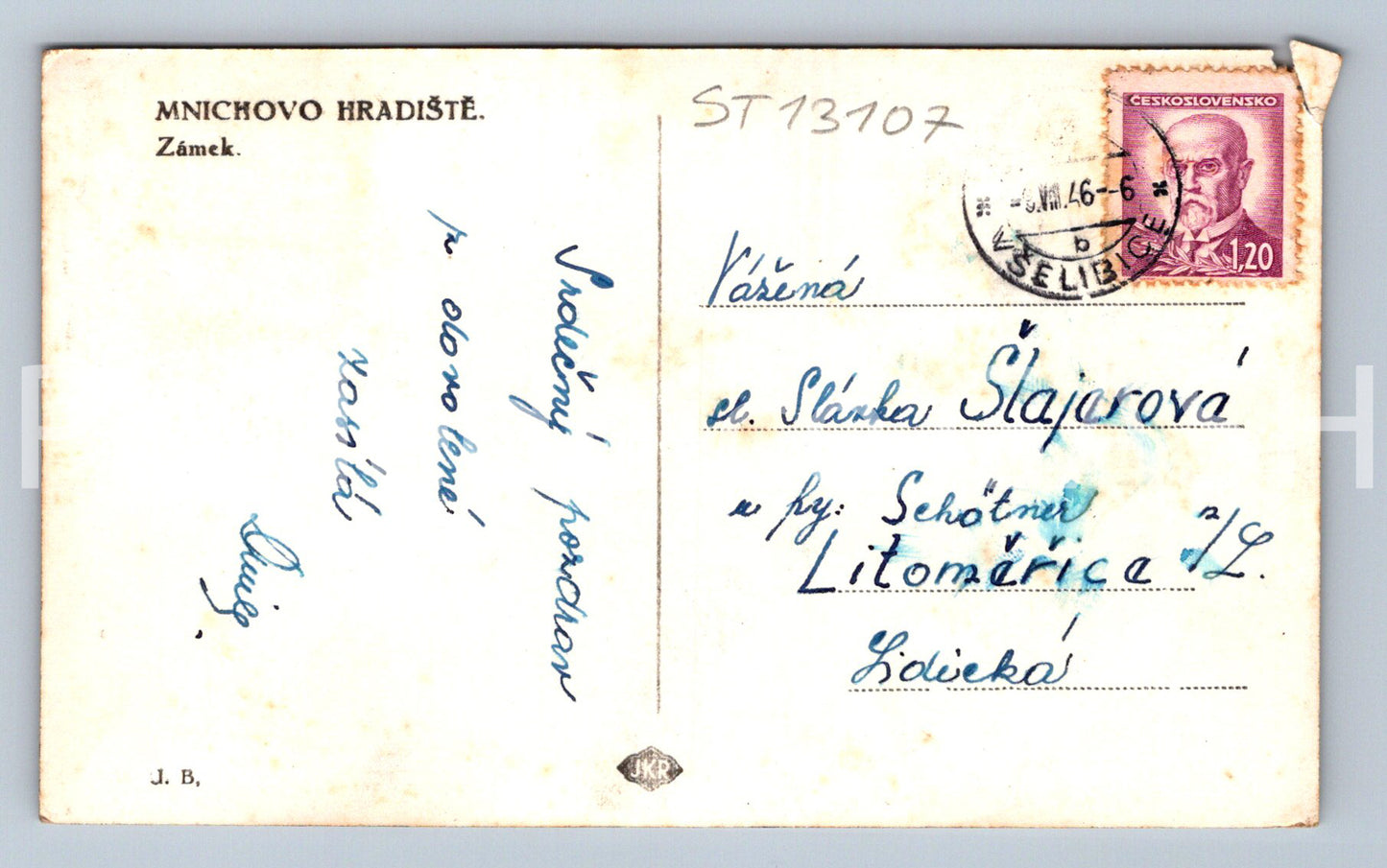 Pohlednice MNICHOVO HRADIŠTĚ (ST13107)