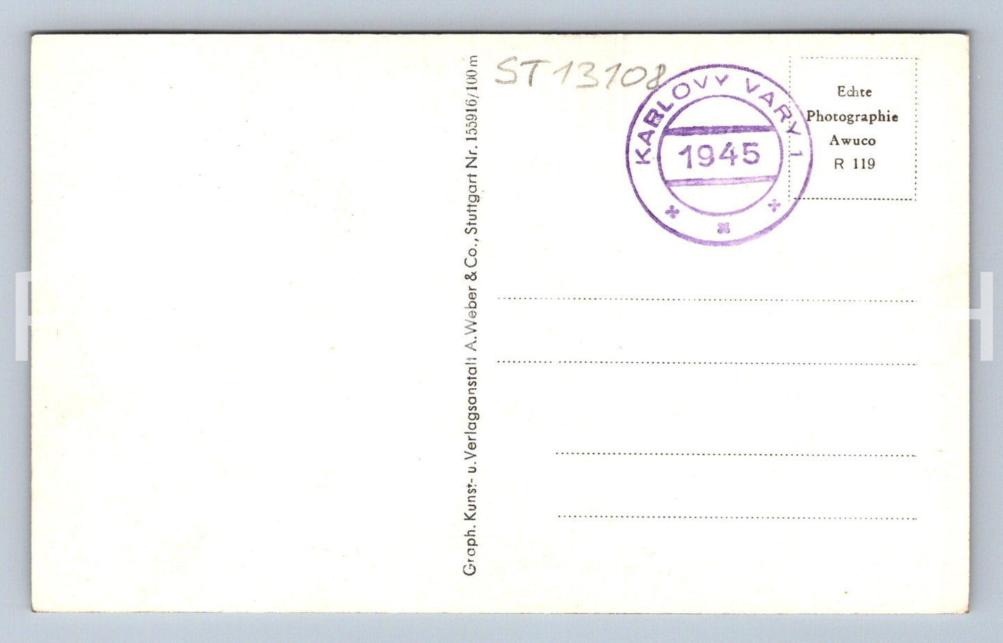 Pohlednice KARLOVY VARY (ST13108)
