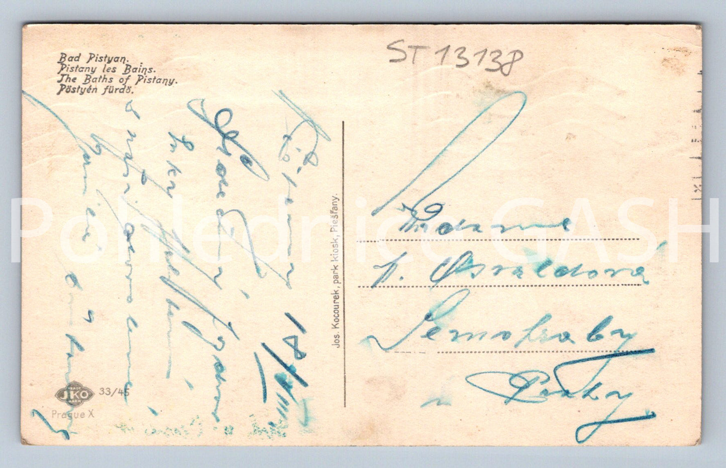 Pohlednice KÚPELE PIEŠŤANY - GRAND HOTEL ROYAL (ST13138)