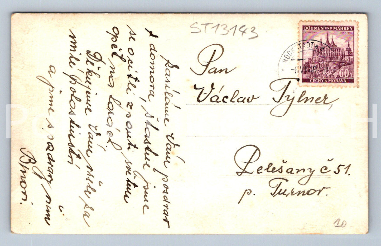 Postcard VYSOCANY (ST13143)