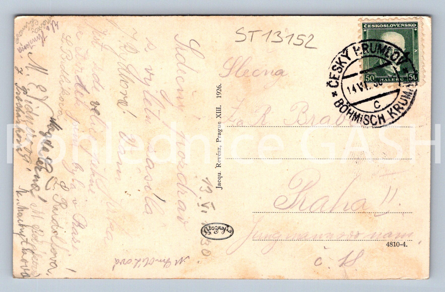 Pohlednice HLUBOKÁ NAD VLTAVOU (ST13152)