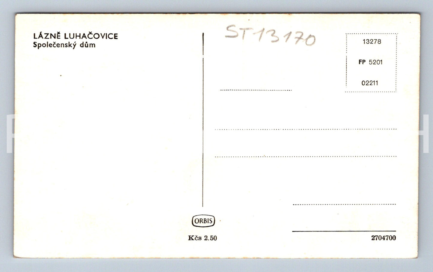 Pohlednice LÁZNĚ LUHAČOVICE (ST13170)