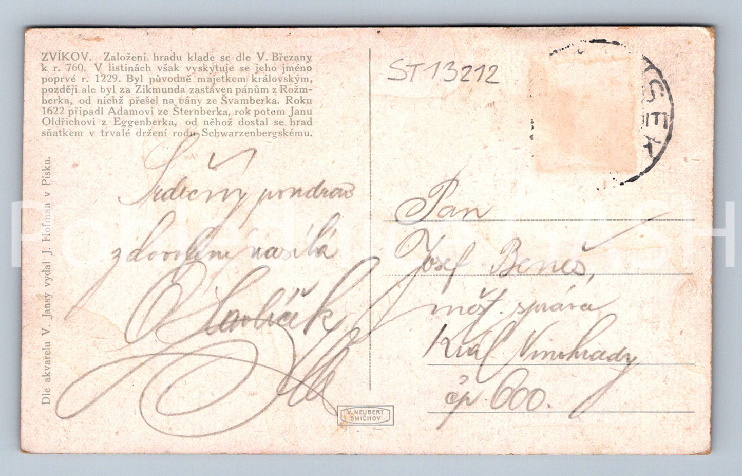 Pohlednice ZVÍKOV (ST13212)