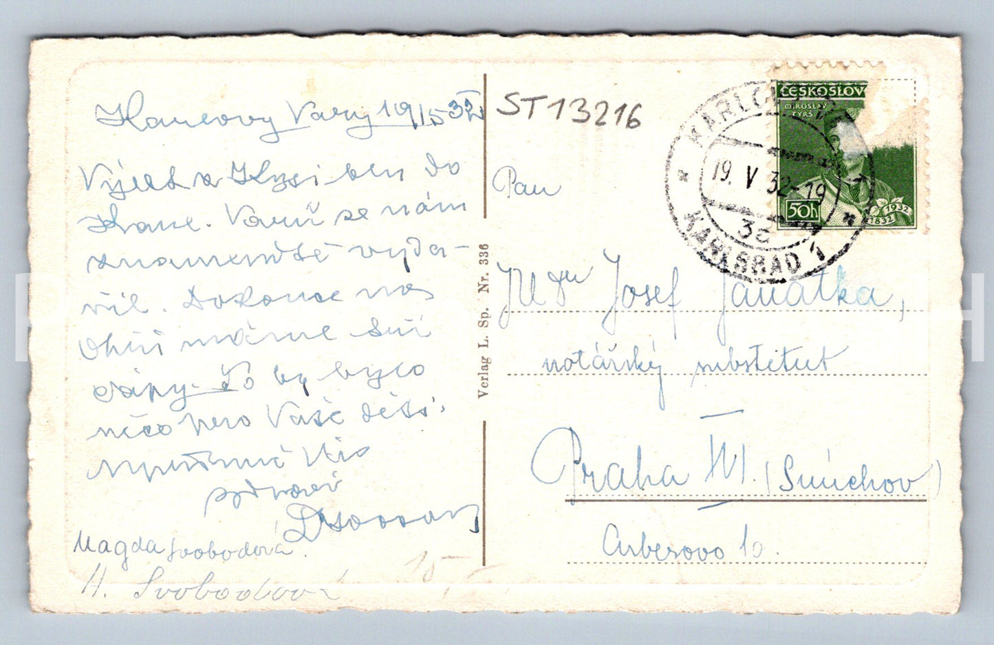 Pohlednice KARLOVY VARY (ST13216)