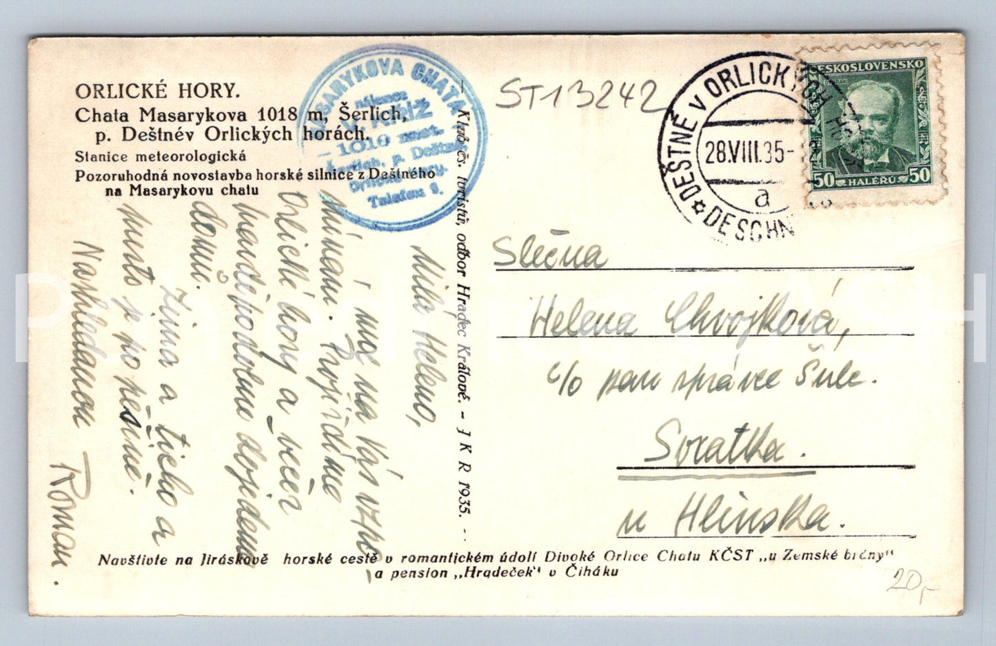 Pohlednice ORLICKÉ HORY (ST13242)