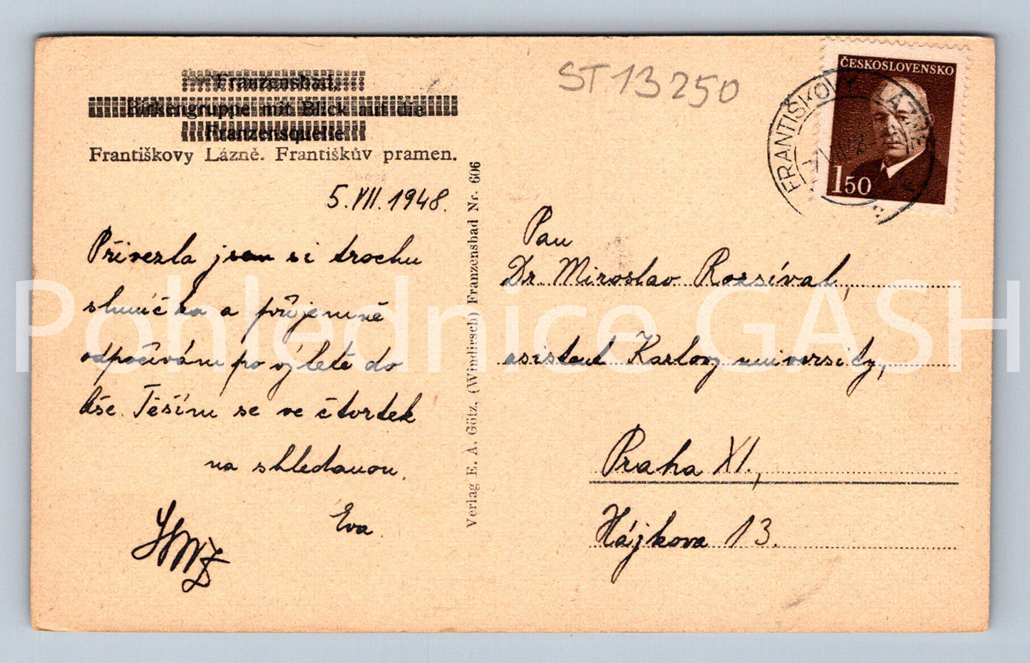 Pohlednice FREANTIŠKOVY LÁZNĚ (ST13250)