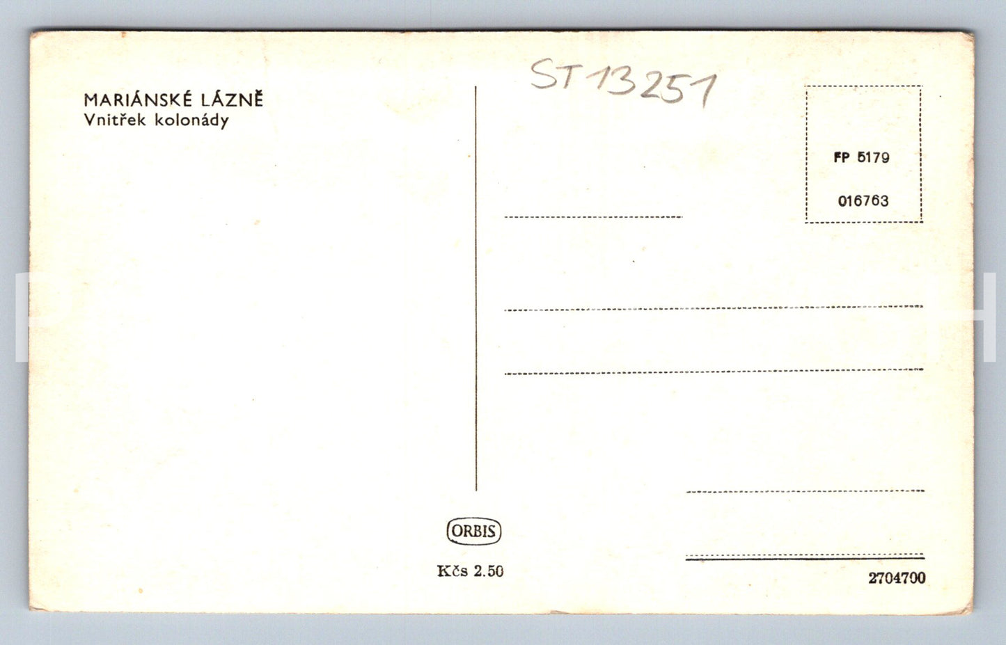 Pohlednice MARIÁNSKÉ LÁZNĚ (ST13251)