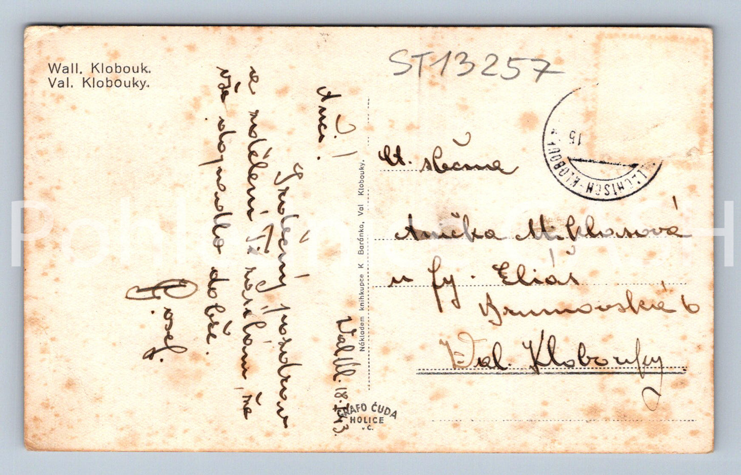Pohlednice VAL. KLOBOUKY (ST13257)