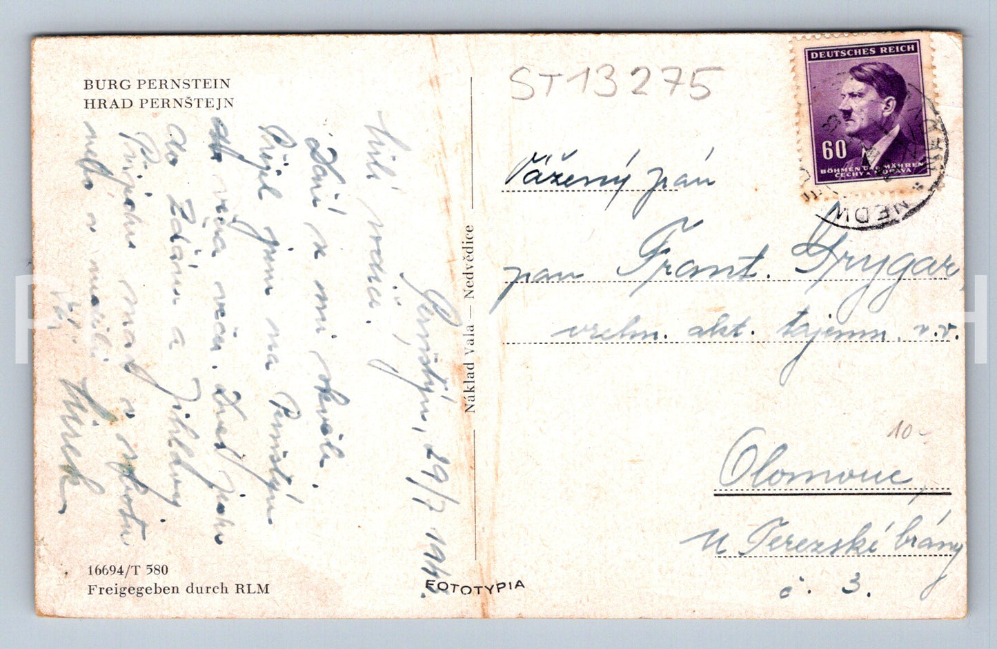 Pohlednice HRAD PERNŠTEJN (ST13275)