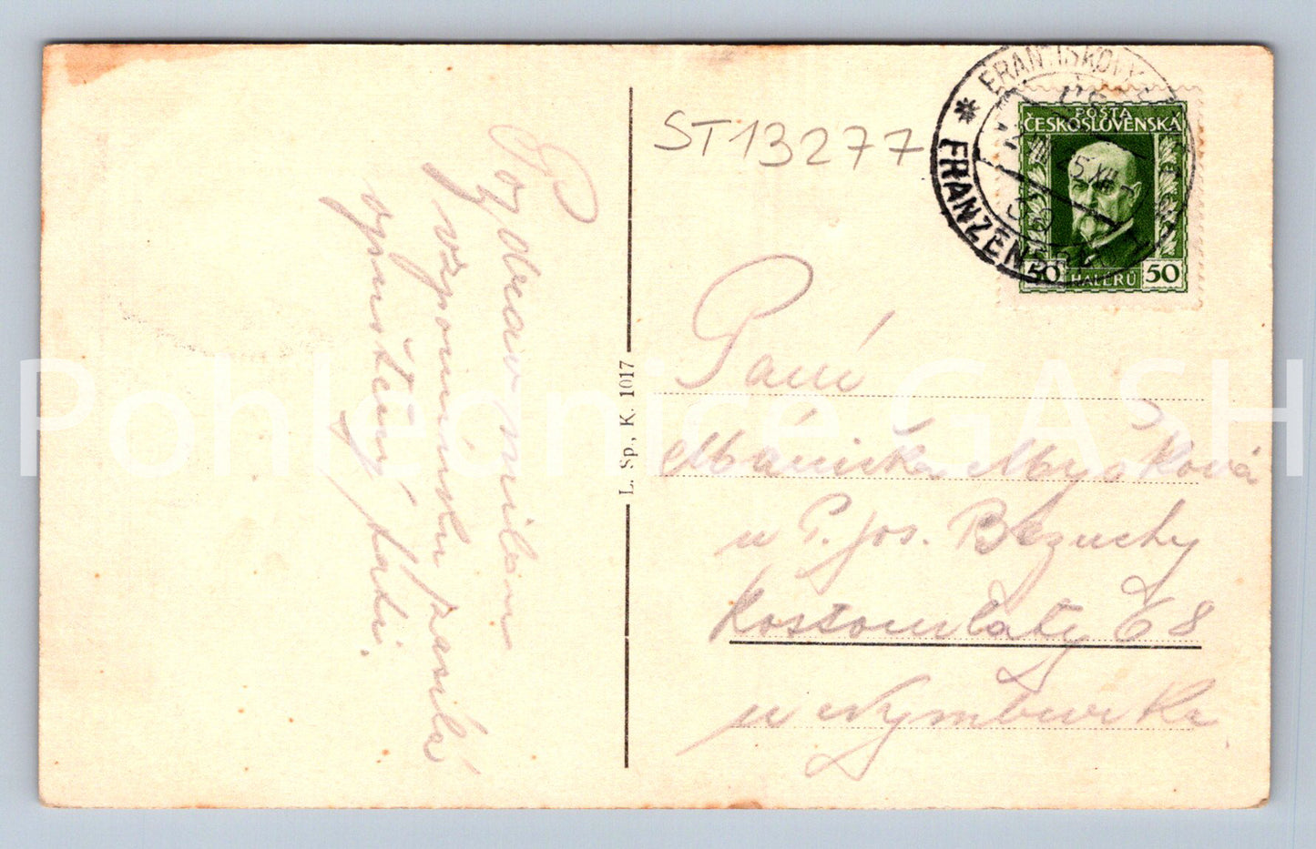 Pohlednice FRANTIŠKOVY LÁZNĚ (ST13277)