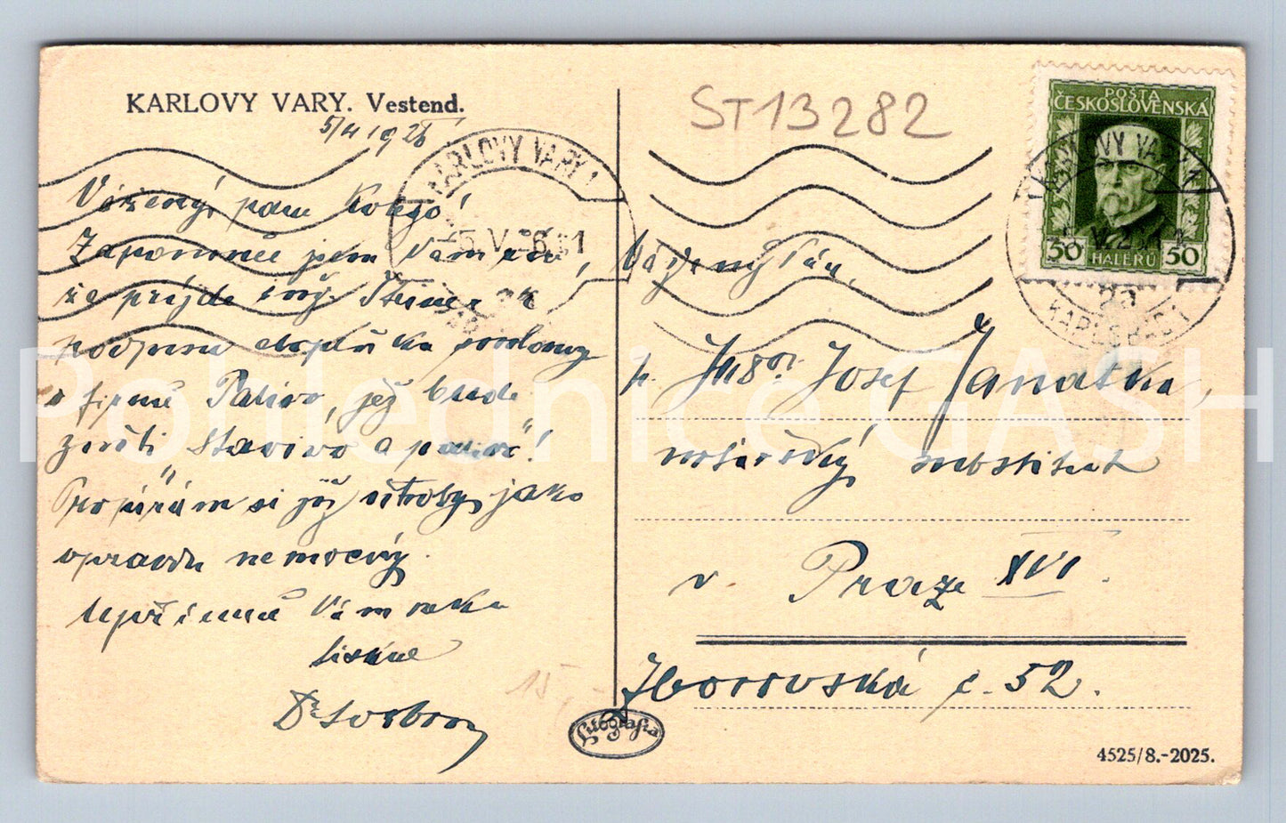 Pohlednice KARLOVY VARY (ST13282)