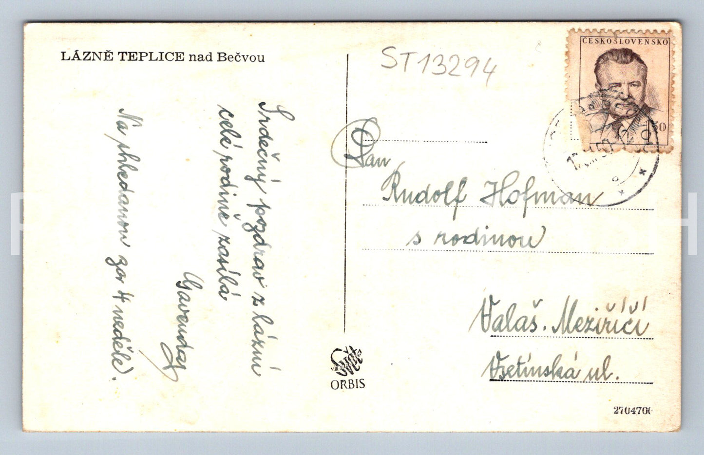 Pohlednice LÁZNĚ TEPLICE (ST13294)